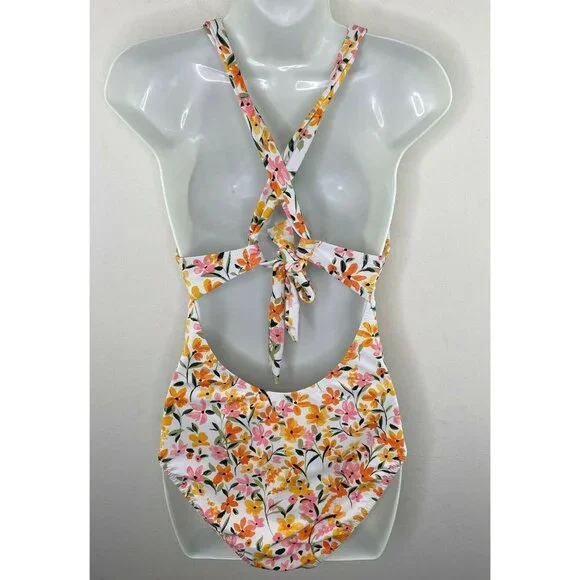 Jessica Simpson $98 Summer Dreaming Tie-Front One Piece Swimsuit Size S - Picture 3 of 7